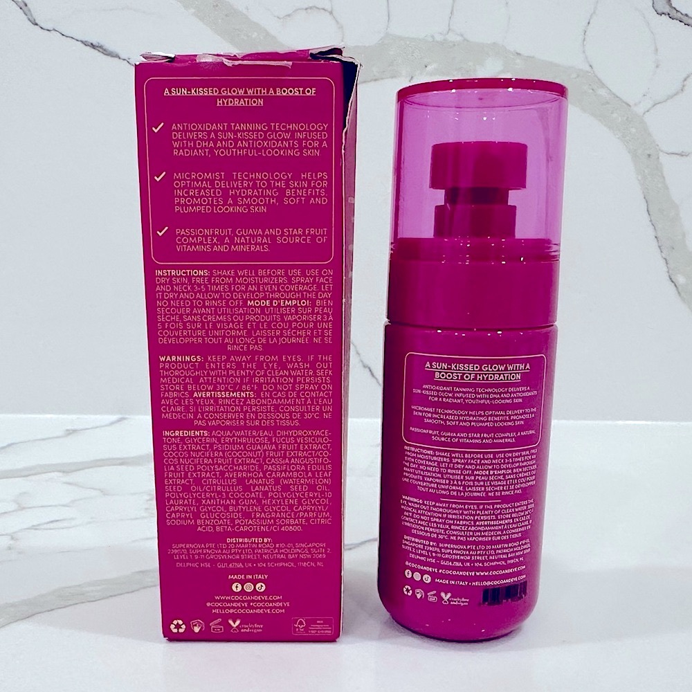 BNIB Coco & Eve Sunny Honey Antioxidant Tanning Bronzing Face Micromist - Picture 6 of 11